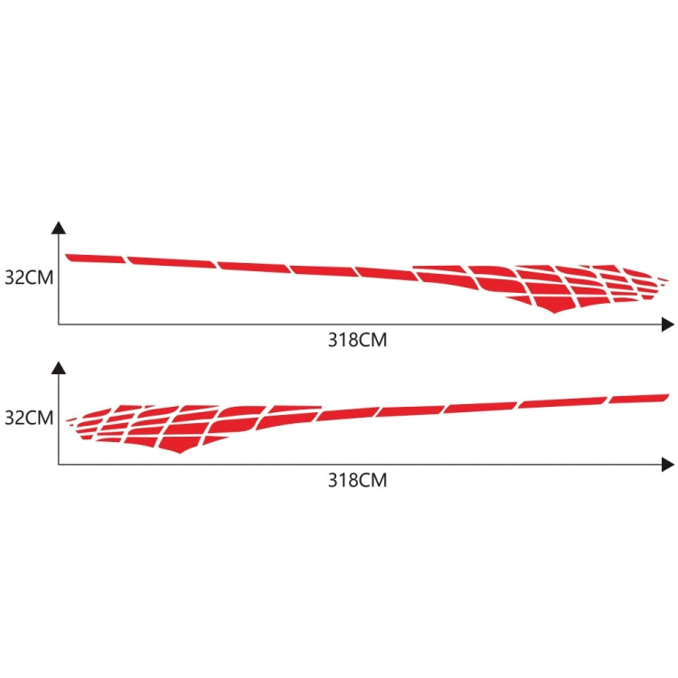 2 PCS/Set D-501 Plaid Pattern Car Modified Decorative Sticker(Red) - Decorative Sticker by buy2fix | Online Shopping UK | buy2fix