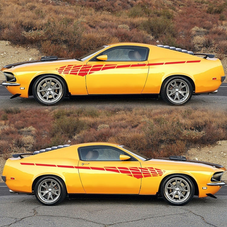 2 PCS/Set D-501 Plaid Pattern Car Modified Decorative Sticker(Red) - Decorative Sticker by buy2fix | Online Shopping UK | buy2fix