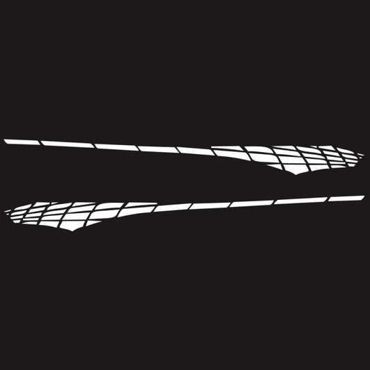 2 PCS/Set D-501 Plaid Pattern Car Modified Decorative Sticker(White) - Decorative Sticker by buy2fix | Online Shopping UK | buy2fix