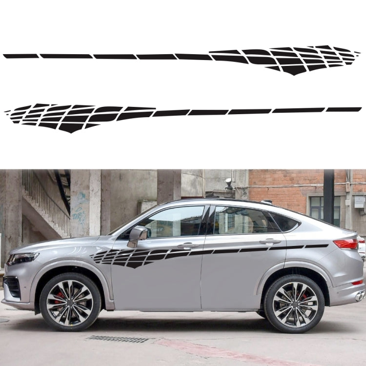 2 PCS/Set D-501 Plaid Pattern Car Modified Decorative Sticker(Red) - Decorative Sticker by buy2fix | Online Shopping UK | buy2fix