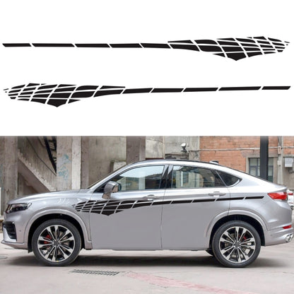 2 PCS/Set D-501 Plaid Pattern Car Modified Decorative Sticker(Red) - Decorative Sticker by buy2fix | Online Shopping UK | buy2fix