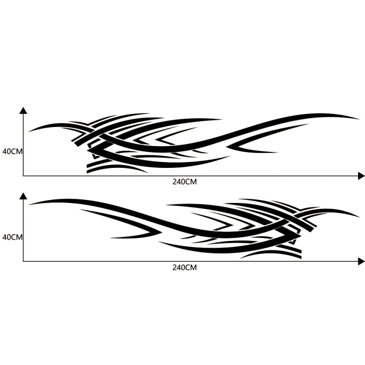 2 PCS/Set D-503 Totem Pattern Car Modified Decorative Sticker(Black) - Decorative Sticker by buy2fix | Online Shopping UK | buy2fix