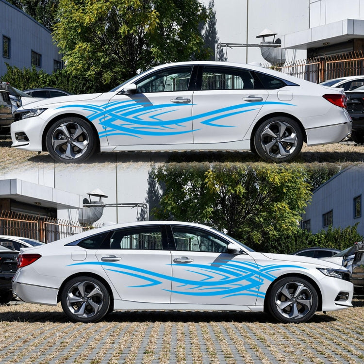 2 PCS/Set D-503 Totem Pattern Car Modified Decorative Sticker(Blue) - Decorative Sticker by buy2fix | Online Shopping UK | buy2fix