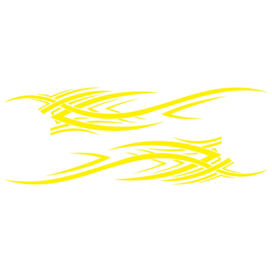 2 PCS/Set D-503 Totem Pattern Car Modified Decorative Sticker(Yellow) - Decorative Sticker by buy2fix | Online Shopping UK | buy2fix