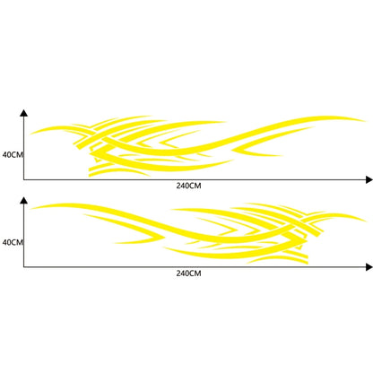2 PCS/Set D-503 Totem Pattern Car Modified Decorative Sticker(Yellow) - Decorative Sticker by buy2fix | Online Shopping UK | buy2fix