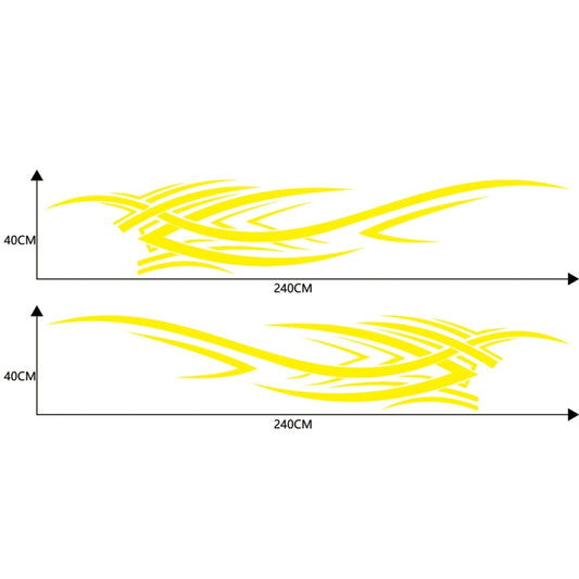 2 PCS/Set D-503 Totem Pattern Car Modified Decorative Sticker(Yellow) - Decorative Sticker by buy2fix | Online Shopping UK | buy2fix