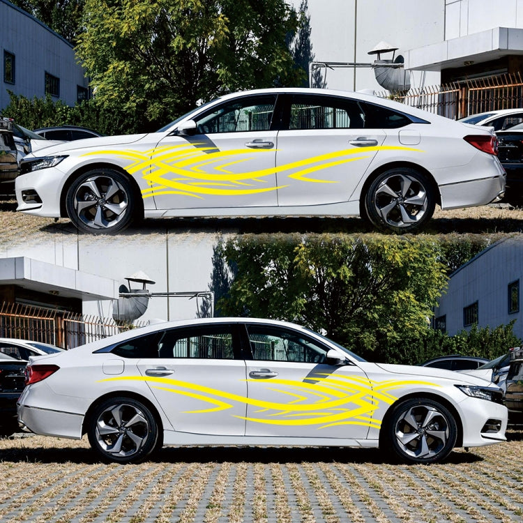 2 PCS/Set D-503 Totem Pattern Car Modified Decorative Sticker(Yellow) - Decorative Sticker by buy2fix | Online Shopping UK | buy2fix