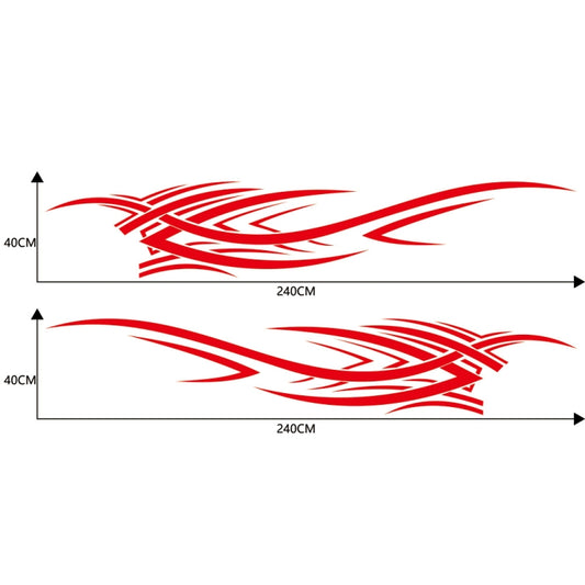 2 PCS/Set D-503 Totem Pattern Car Modified Decorative Sticker(Red) - Decorative Sticker by buy2fix | Online Shopping UK | buy2fix