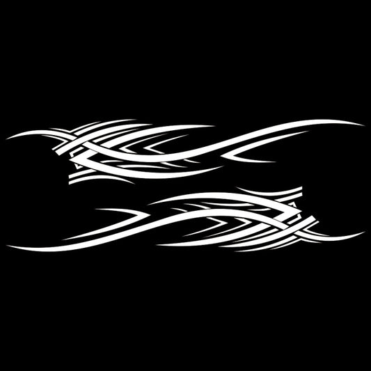 2 PCS/Set D-503 Totem Pattern Car Modified Decorative Sticker(White) - Decorative Sticker by buy2fix | Online Shopping UK | buy2fix