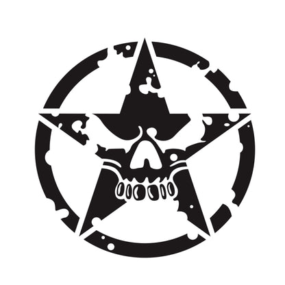 D-520 Star Pattern Car Modified Hood Decorative Sticker(Black) - Decorative Sticker by buy2fix | Online Shopping UK | buy2fix