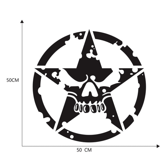 D-520 Star Pattern Car Modified Hood Decorative Sticker(Black) - Decorative Sticker by buy2fix | Online Shopping UK | buy2fix