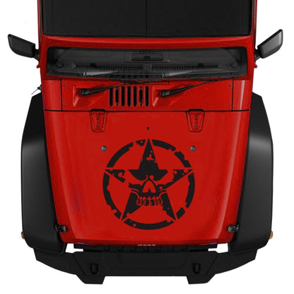 D-520 Star Pattern Car Modified Hood Decorative Sticker(Black) - Decorative Sticker by buy2fix | Online Shopping UK | buy2fix
