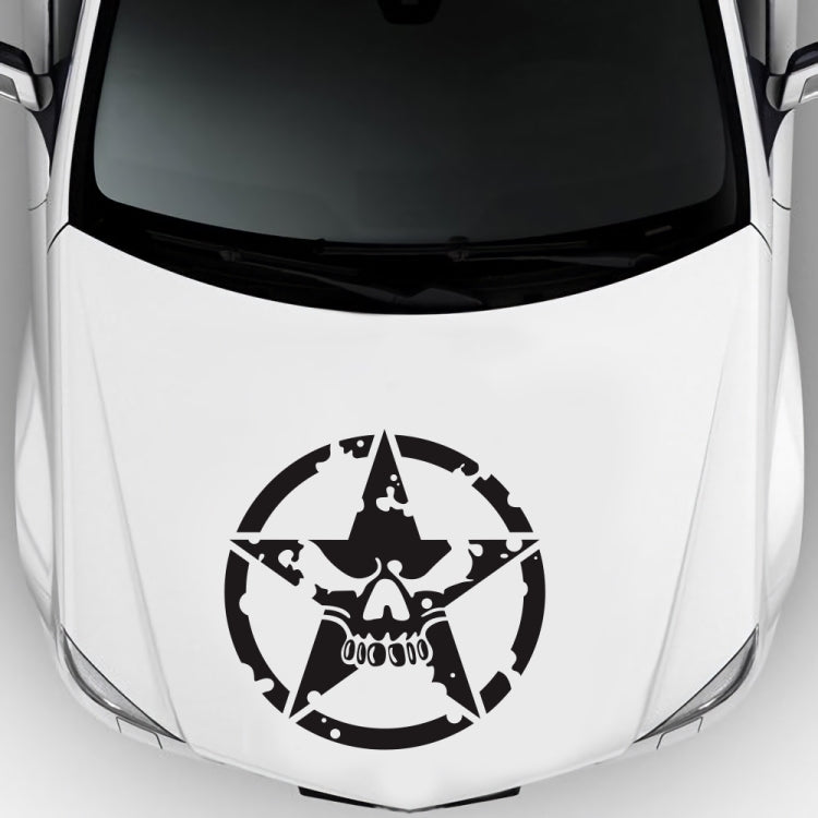 D-520 Star Pattern Car Modified Hood Decorative Sticker(Black) - Decorative Sticker by buy2fix | Online Shopping UK | buy2fix