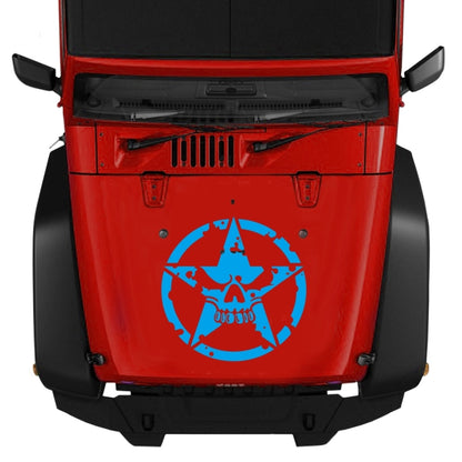 D-520 Star Pattern Car Modified Hood Decorative Sticker(Blue) - Decorative Sticker by buy2fix | Online Shopping UK | buy2fix