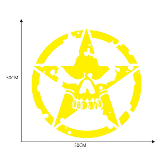 D-520 Star Pattern Car Modified Hood Decorative Sticker(Yellow) - Decorative Sticker by buy2fix | Online Shopping UK | buy2fix