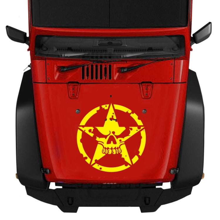 D-520 Star Pattern Car Modified Hood Decorative Sticker(Yellow) by buy2fix