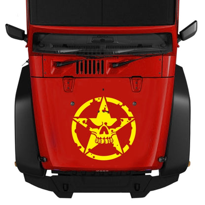D-520 Star Pattern Car Modified Hood Decorative Sticker(Yellow) by buy2fix
