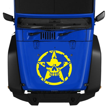 D-520 Star Pattern Car Modified Hood Decorative Sticker(Yellow) by buy2fix