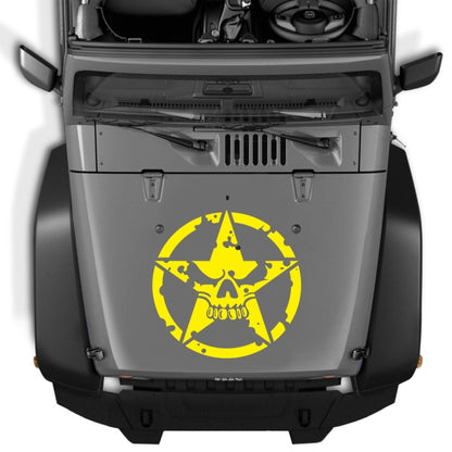 D-520 Star Pattern Car Modified Hood Decorative Sticker(Yellow) by buy2fix