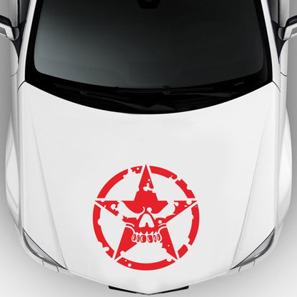 D-520 Star Pattern Car Modified Hood Decorative Sticker(Red) - Decorative Sticker by buy2fix | Online Shopping UK | buy2fix