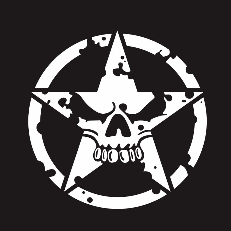 D-520 Star Pattern Car Modified Hood Decorative Sticker(White) - Decorative Sticker by buy2fix | Online Shopping UK | buy2fix