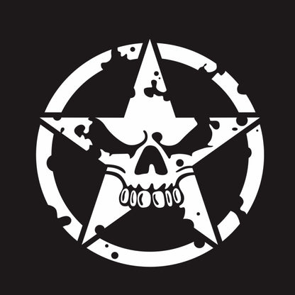 D-520 Star Pattern Car Modified Hood Decorative Sticker(White) - Decorative Sticker by buy2fix | Online Shopping UK | buy2fix