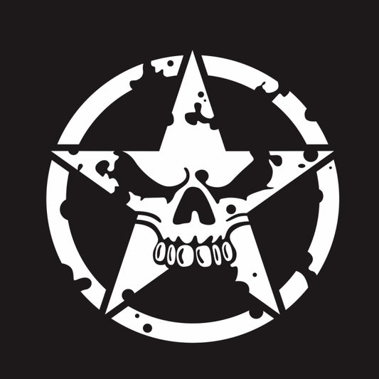 D-520 Star Pattern Car Modified Hood Decorative Sticker(White) - Decorative Sticker by buy2fix | Online Shopping UK | buy2fix