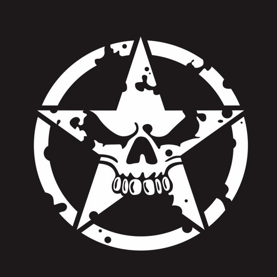 D-520 Star Pattern Car Modified Hood Decorative Sticker(White)