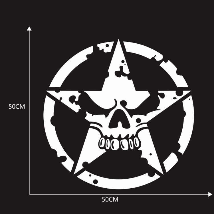 D-520 Star Pattern Car Modified Hood Decorative Sticker(White) - Decorative Sticker by buy2fix | Online Shopping UK | buy2fix