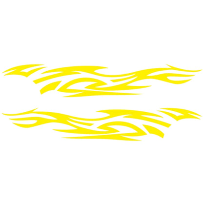 2 PCS/Set D-521 Fire Totem Pattern Car Modified Decorative Sticker(Yellow) - Decorative Sticker by buy2fix | Online Shopping UK | buy2fix