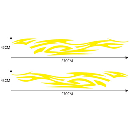 2 PCS/Set D-521 Fire Totem Pattern Car Modified Decorative Sticker(Yellow) - Decorative Sticker by buy2fix | Online Shopping UK | buy2fix