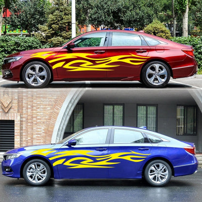 2 PCS/Set D-521 Fire Totem Pattern Car Modified Decorative Sticker(Yellow) - Decorative Sticker by buy2fix | Online Shopping UK | buy2fix
