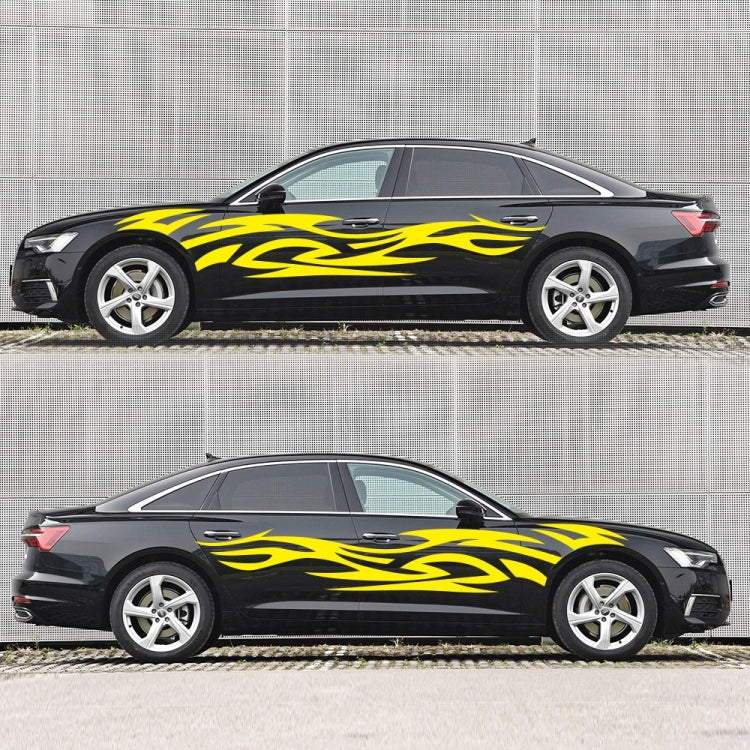 2 PCS/Set D-521 Fire Totem Pattern Car Modified Decorative Sticker(Yellow) - Decorative Sticker by buy2fix | Online Shopping UK | buy2fix