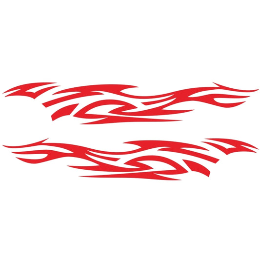 2 PCS/Set D-521 Fire Totem Pattern Car Modified Decorative Sticker(Red) - Decorative Sticker by buy2fix | Online Shopping UK | buy2fix