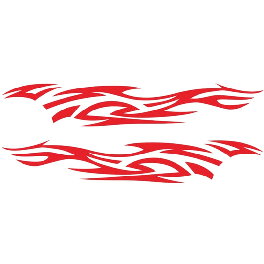 2 PCS/Set D-521 Fire Totem Pattern Car Modified Decorative Sticker(Red)