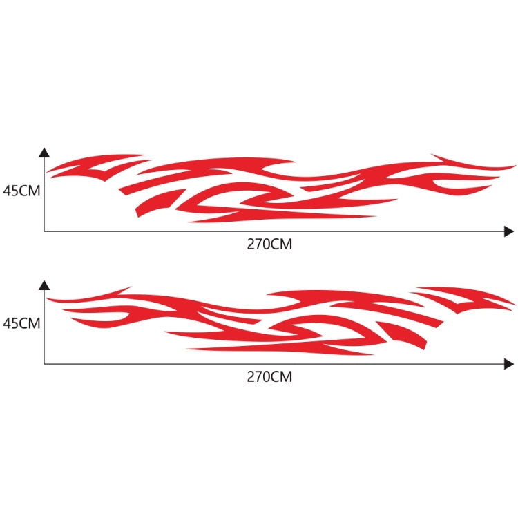 2 PCS/Set D-521 Fire Totem Pattern Car Modified Decorative Sticker(Red) - Decorative Sticker by buy2fix | Online Shopping UK | buy2fix