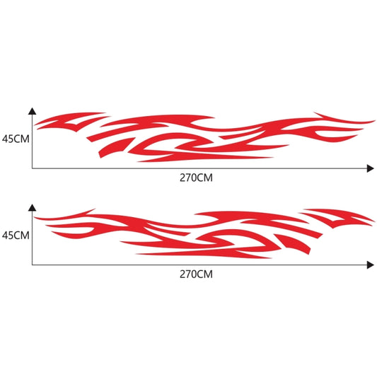 2 PCS/Set D-521 Fire Totem Pattern Car Modified Decorative Sticker(Red) - Decorative Sticker by buy2fix | Online Shopping UK | buy2fix