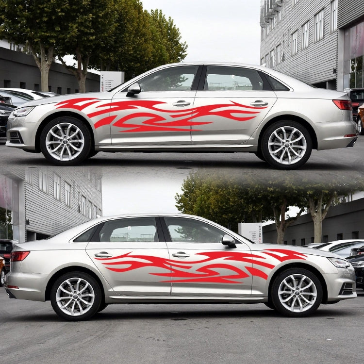 2 PCS/Set D-521 Fire Totem Pattern Car Modified Decorative Sticker(Red) - Decorative Sticker by buy2fix | Online Shopping UK | buy2fix