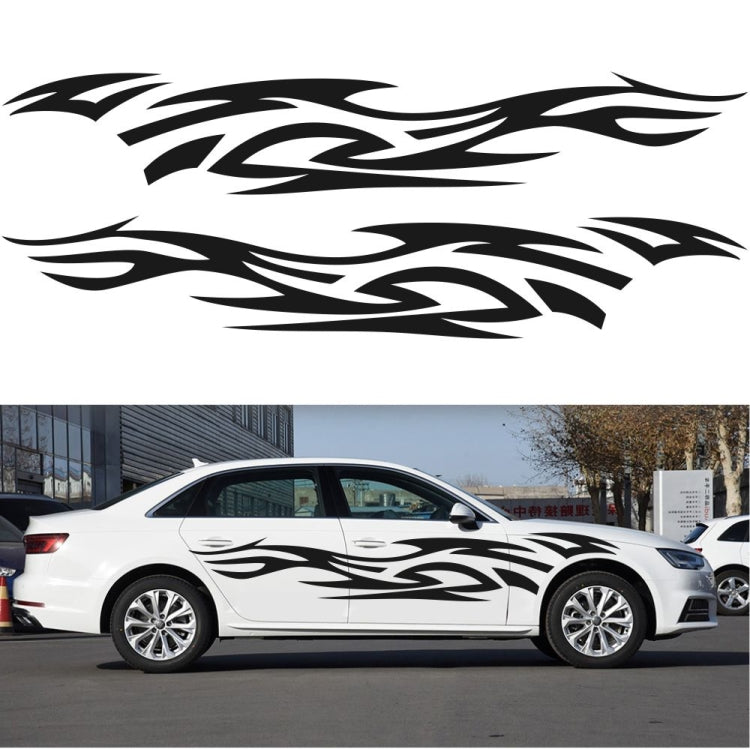 2 PCS/Set D-521 Fire Totem Pattern Car Modified Decorative Sticker(Blue) - Decorative Sticker by buy2fix | Online Shopping UK | buy2fix