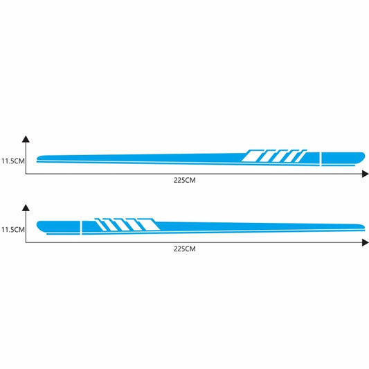2 PCS/Set D-608 Stripe Pattern Car Modified Decorative Sticker(Blue) - Decorative Sticker by buy2fix | Online Shopping UK | buy2fix
