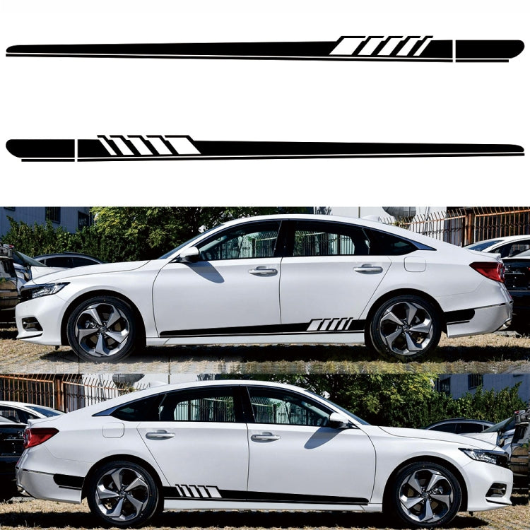 2 PCS/Set D-608 Stripe Pattern Car Modified Decorative Sticker(Black) - Decorative Sticker by buy2fix | Online Shopping UK | buy2fix