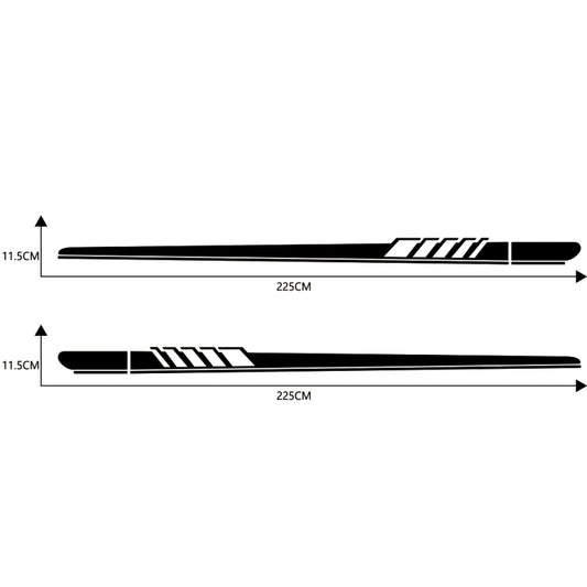 2 PCS/Set D-608 Stripe Pattern Car Modified Decorative Sticker(Black) - Decorative Sticker by buy2fix | Online Shopping UK | buy2fix