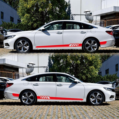 2 PCS/Set D-608 Stripe Pattern Car Modified Decorative Sticker(Red) - Decorative Sticker by buy2fix | Online Shopping UK | buy2fix