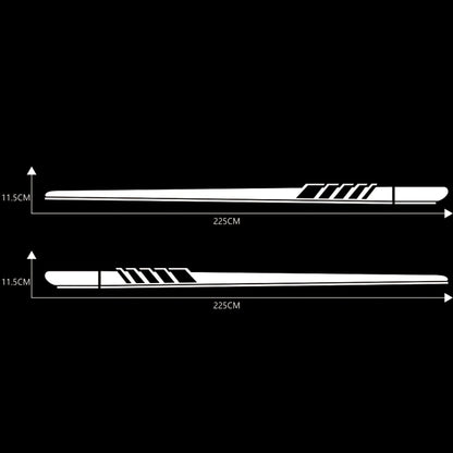 2 PCS/Set D-608 Stripe Pattern Car Modified Decorative Sticker(White) - Decorative Sticker by buy2fix | Online Shopping UK | buy2fix