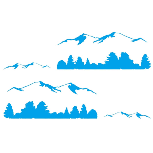 2 PCS/Set D-684 Mountain Totem Pattern Car Modified Decorative Sticker(Blue) - Decorative Sticker by buy2fix | Online Shopping UK | buy2fix