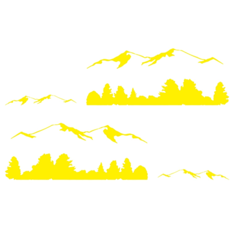 2 PCS/Set D-684 Mountain Totem Pattern Car Modified Decorative Sticker(Yellow) - Decorative Sticker by buy2fix | Online Shopping UK | buy2fix