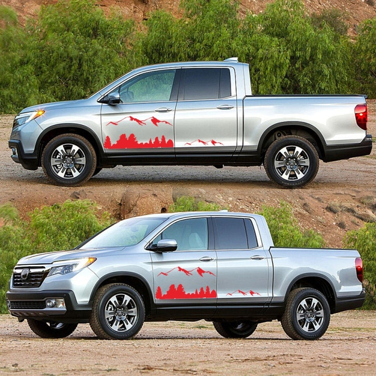 2 PCS/Set D-684 Mountain Totem Pattern Car Modified Decorative Sticker(Red) - Decorative Sticker by buy2fix | Online Shopping UK | buy2fix
