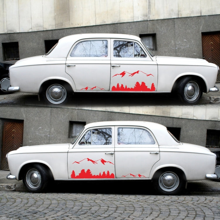 2 PCS/Set D-684 Mountain Totem Pattern Car Modified Decorative Sticker(Red) - Decorative Sticker by buy2fix | Online Shopping UK | buy2fix