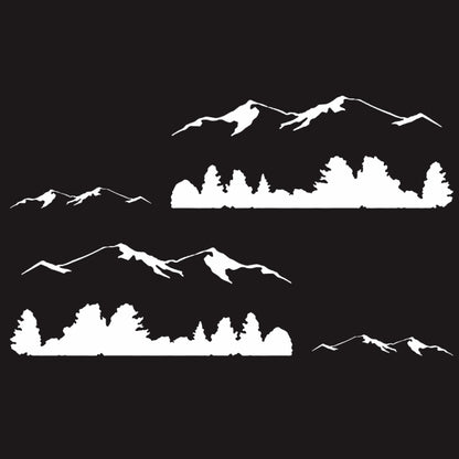 2 PCS/Set D-684 Mountain Totem Pattern Car Modified Decorative Sticker(White) - Decorative Sticker by buy2fix | Online Shopping UK | buy2fix