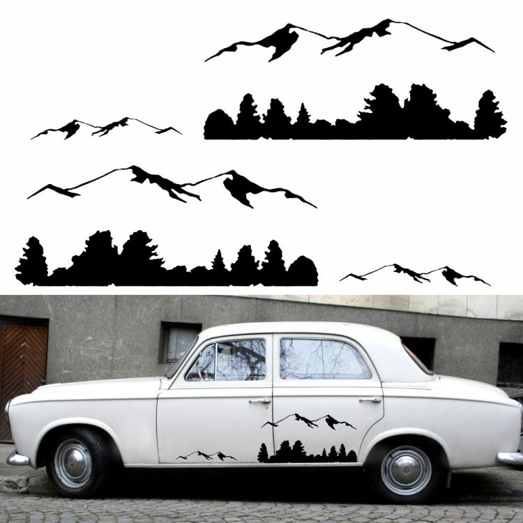 2 PCS/Set D-684 Mountain Totem Pattern Car Modified Decorative Sticker(Blue) - Decorative Sticker by buy2fix | Online Shopping UK | buy2fix